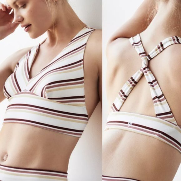 Free People Other - NEW FREE PEOPLE Gidget Sports Bra Ivory Striped
